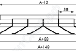 Схема. Алюминиевые потолочные диффузоры 4VA, 4VAC