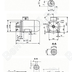 Схема и присоединительные размеры. Двигатели для привода центробежных моноблочных насосов АИР Ж