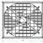 Чертеж осевого вентилятора-ОВ с инерционными жалюзи
