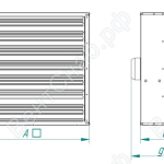 Габаритные и присоединительные размеры Осевой вентилятор Агро-ОВ(g) с защитной сеткой