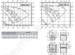 Габаритные размеры и характеристики вентилятора DRAE 195-4, DRAE 195-4A