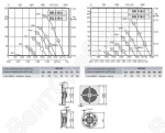 Габаритные размеры и характеристика вентилятора ER-EQ 315-2, DR-DQ 315-2