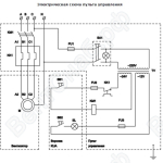 Электрическая схема пульта управления вытяжного устройства «KUA-M-SP»