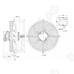 Осевой вентилятор ebmpapst S2D300AP0250