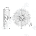 Осевой вентилятор ebmpapst S4E300BS7228 (72/0,072 кВт) 1320 об/мин
