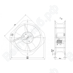 Осевой вентилятор ebmpapst W2E200HH8601
