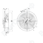 Осевой вентилятор ebmpapst W3G300CT7289
