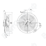 Осевой вентилятор ebmpapst W3G300CT7290