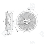 Осевой вентилятор ebmpapst W3G400CC2252