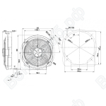 Осевой вентилятор ebmpapst W4E300JS7230