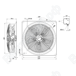 Осевой вентилятор ebmpapst W6D800GD0101