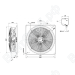 Осевой вентилятор ebmpapst W8D800GD0101