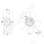 Осевой вентилятор ebmpapst A2D250AA2651
