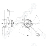 Осевой вентилятор ebmpapst A2D300AP0221