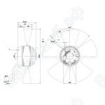Осевой вентилятор ebmpapst A2E250AE6501