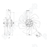 Осевой вентилятор ebmpapst A2E250AL0601