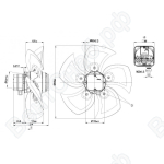 Осевой вентилятор ebmpapst A4D450BG1451