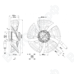 Осевой вентилятор ebmpapst A4E350AO0213