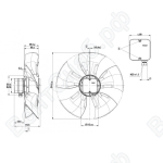 Осевой вентилятор ebmpapst A6E450AU0401
