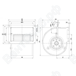 Центробежный вентилятор ebmpapst D2E133CI3322