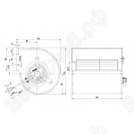 Центробежный вентилятор ebmpapst D2E133DM4701