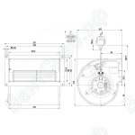 Центробежный вентилятор ebmpapst D2E133DM52D4 (255/0,26 кВт) 2000 об/мин