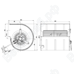 Центробежный вентилятор ebmpapst D2E133DM52E1~(255/0,26 кВт) 2000 об/мин