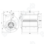 Центробежный вентилятор ebmpapst D4D225GH0201