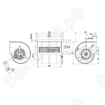 Центробежный вентилятор ebmpapst D4E133DL01J5