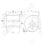 Центробежный вентилятор ebmpapst D4E180CA0202