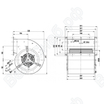 Центробежный вентилятор ebmpapst D4E240BA0101