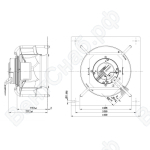 Центробежный вентилятор ebmpapst K3G280RO18A2