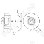 Центробежный вентилятор ebmpapst R2D225AV0221