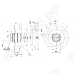 Центробежный вентилятор ebmpapst R2D280AF1009