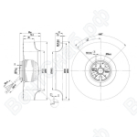 Центробежный вентилятор ebmpapst R2E250AV6501