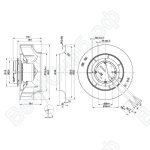Центробежный вентилятор ebmpapst R3G225RH1901