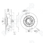 Центробежный вентилятор ebmpapst R3G250RE0705