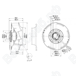 Центробежный вентилятор ebmpapst R3G310RB0103