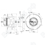 Центробежный вентилятор ebmpapst R3G355RG5601