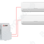 Мульти сплит-системы MSZ-HJ25VA ER1*2 + MXZ-2HJ40VA ER1