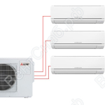 Мульти сплит-система MSZ-HJ25VA ER1*3 + MXZ-3HJ50VA ER1