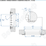 Монтаж решетки с помощью винтового соединения (отверстие 3,5 мм) вентиляционной решетки ВР-Г