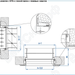 Монтаж решетки с КРВ в стенной проем с помощью защепок вентиляционной решетки ВР-Г