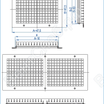 Посадочные размеры и сечение профиля вентиляционной решетки ВР-КВ