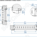 Монтаж решетки в стеной проем с помощью защепок вентиляционной решетки ВР-КВ