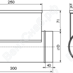 Схема. Воздухонагреватели - электрические EOK, для круглых каналов. Для моделей  мощностью менее 3кВт