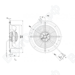 Осевой вентилятор ebmpapst W2E200CF0202