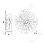 Осевой вентилятор ebmpapst W2E250CM0611