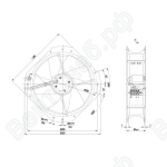 Осевой вентилятор ebmpapst W2E250HL0601