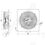 Осевой вентилятор ebmpapst W3G560GQ4101